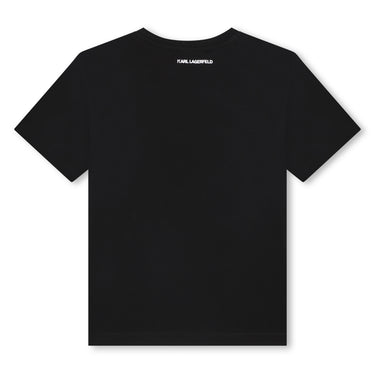 KARL LAGERFELD Playera para niño y adolescente Negra unisex